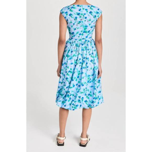 NEW MARNI sleeveless midi dress in blue reverie print - Picture 2 of 6
